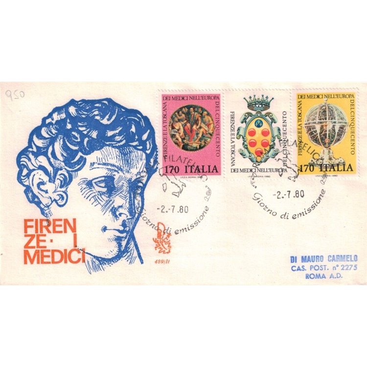 ITALIA 1980 FDC (Venetia) Firenze e i Medici ord rm