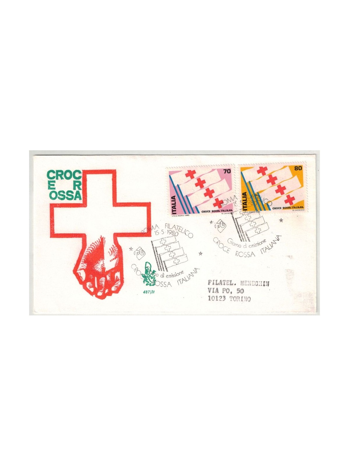 ITALY 1980 FDC (Venice) Red Cross ord