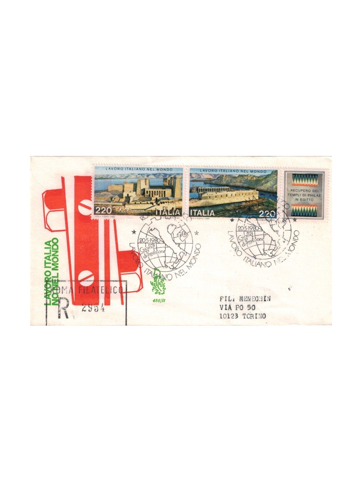 ITALIA 1980 FDC (Venetia) Lavoro italiano racc