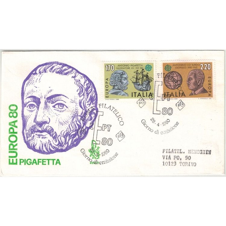 ITALY 1980 FDC (Venetia) Europe ord