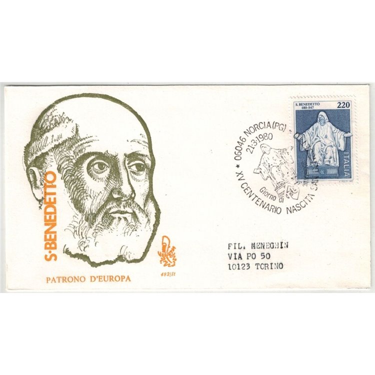 ITALY 1980 FDC (Venice) San Benedetto ord