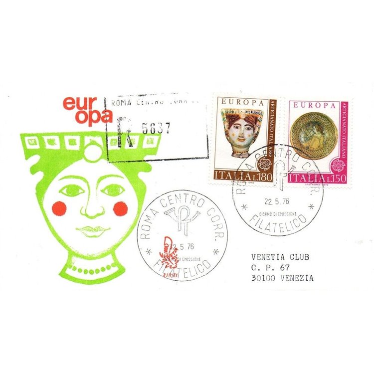 ITALIA 1976 FDC (Venetia) Europa racc