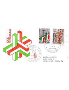 ITALIA 1976 FDC (Venetia) Anniversario della Repubblica