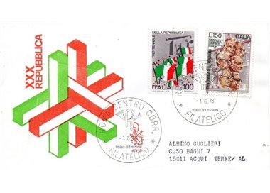 ITALIA 1976 FDC (Venetia) Anniversario della Repubblica