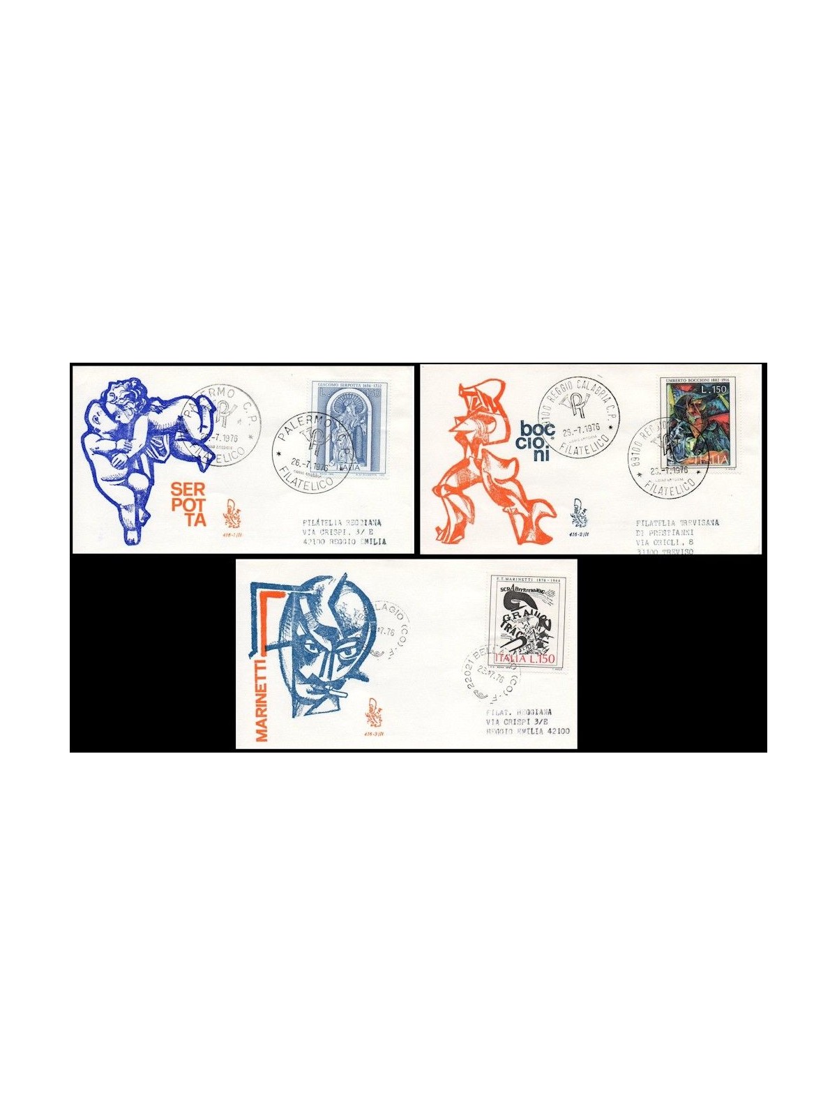 ITALIA 1976 FDC (Venetia) Arte Italiana