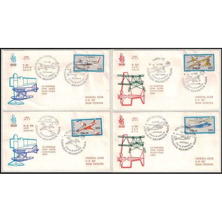 ITALY 1981 FDC (Venice) Ordinary Aircraft