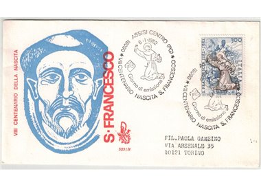 ITALY 1982 FDC (Venice) Saint Francis of Assisi