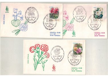 ITALIA 1982 FDC (Venetia) Fiori, 2ª emissione