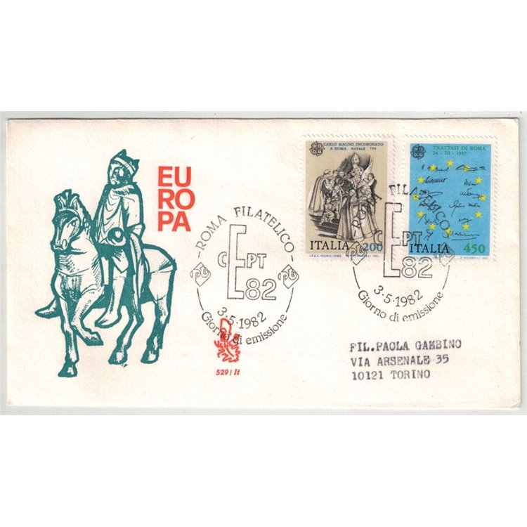 ITALIA 1982 FDC (Venetia) Europa