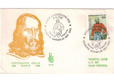 ITALY 1982 FDC (Venice) Giuseppe Garibaldi