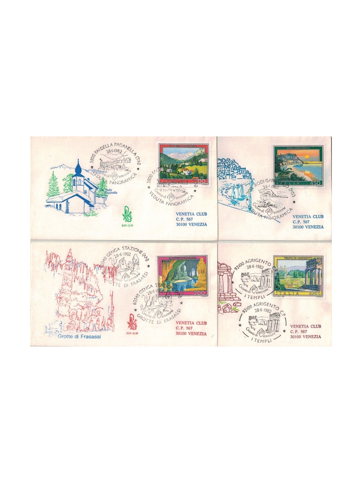 ITALIA 1982 FDC (Venetia) Turismo, 9ª emissione
