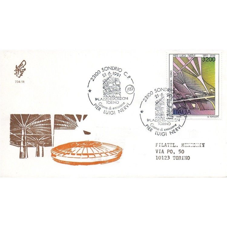 ITALY 1991 FDC (Venice) Pier Luigi Nervi