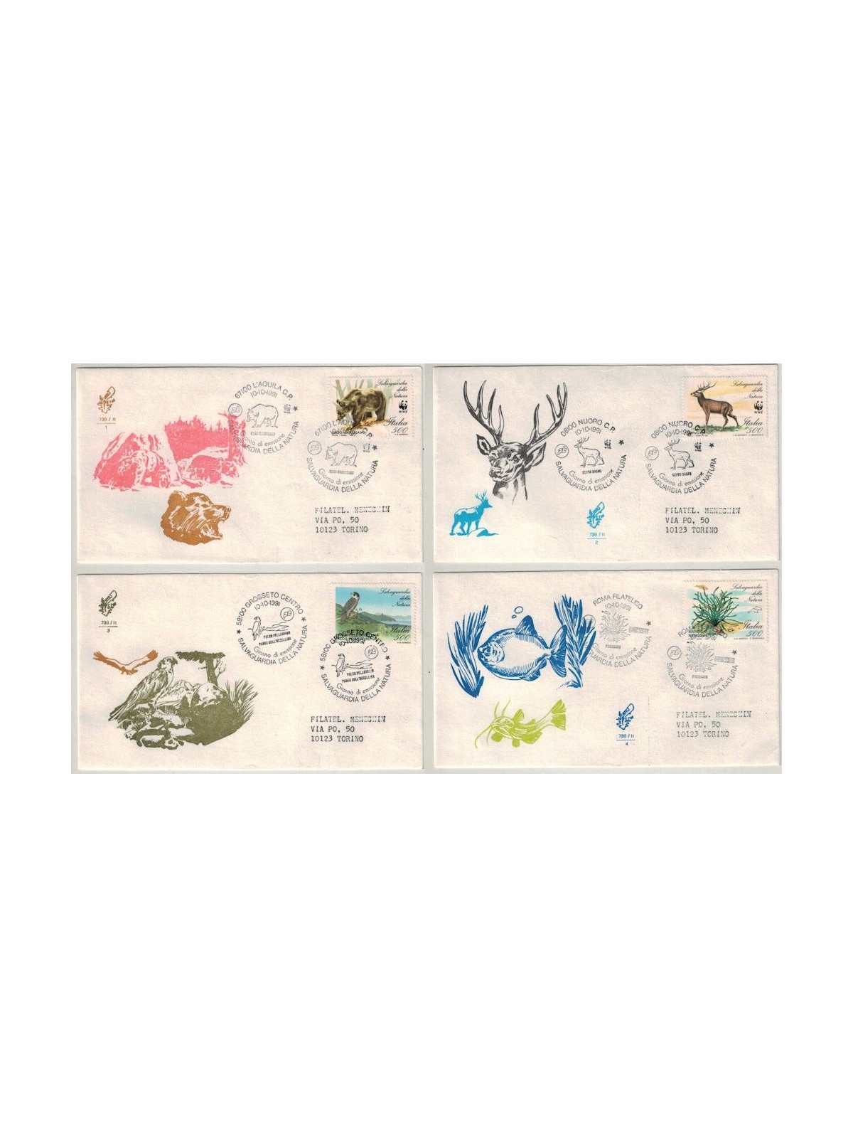 ITALY 1991 FDC (Venice) Nature Conservation