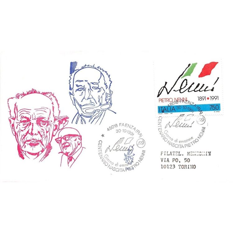 ITALIA 1991 FDC (Venetia) Pietro Nenni