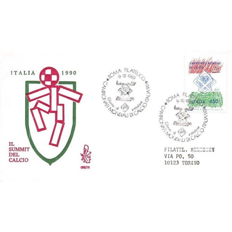 ITALIA 1989 FDC (Venetia) Mondiali di calcio