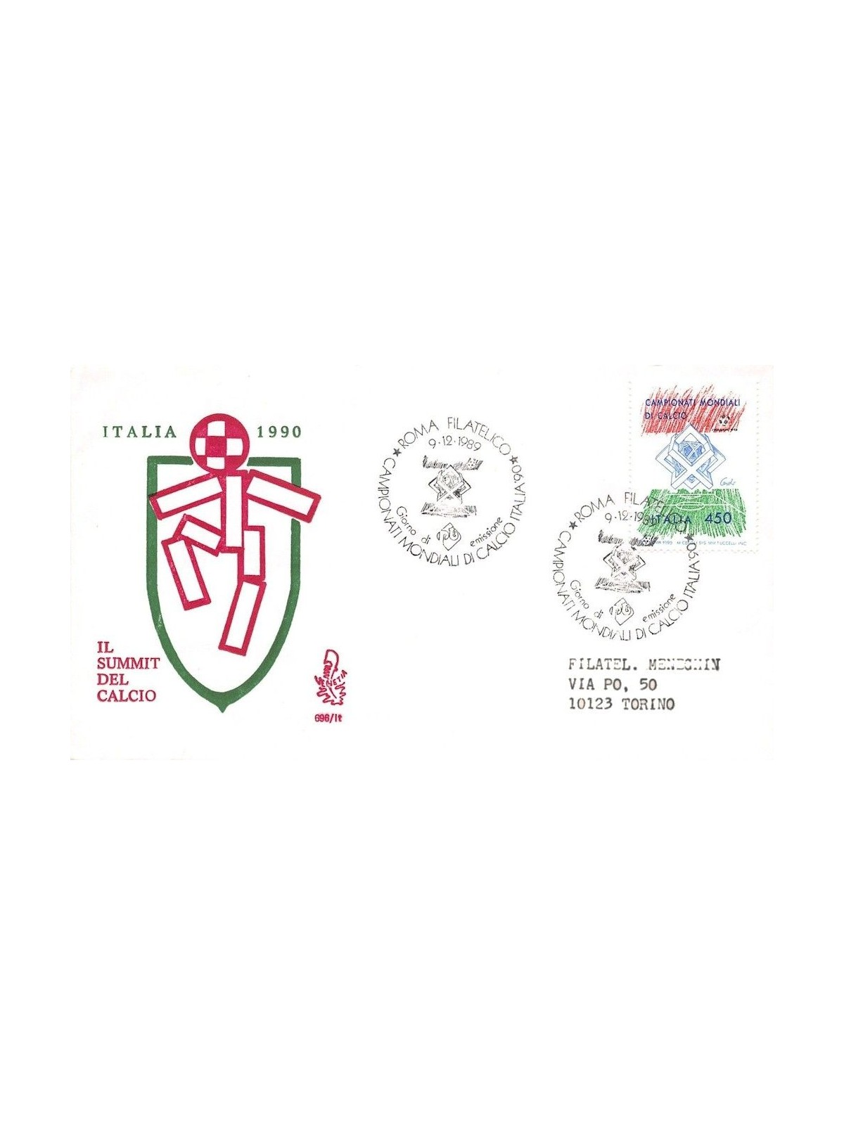 ITALY 1989 FDC (Venice) Football World Cup