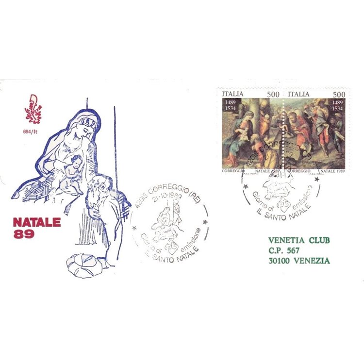 ITALIA 1989 FDC (Venetia) Natale