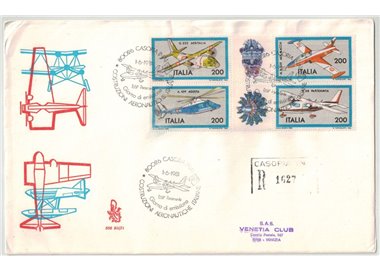 ITALIA 1981 FDC (Venetia) Aerei Blocco
