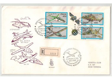 ITALIA 1983 FDC (Venetia) Aerei Blocco