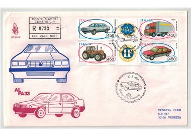 ITALY 1984 FDC (Venice) Auto Blocco