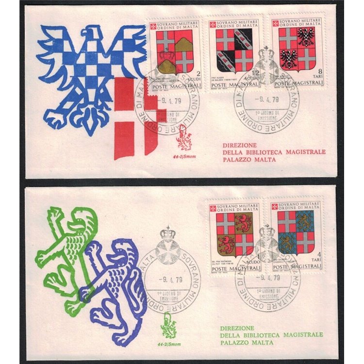 SMOM 1979 FDC (Venetia) Stemmi dei Grandi Maestri 1ª serie