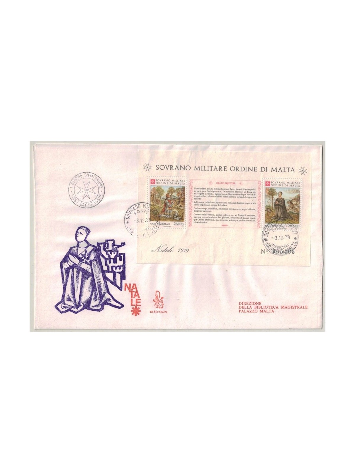 SMOM 1979 FDC (Venetia) Natale BF