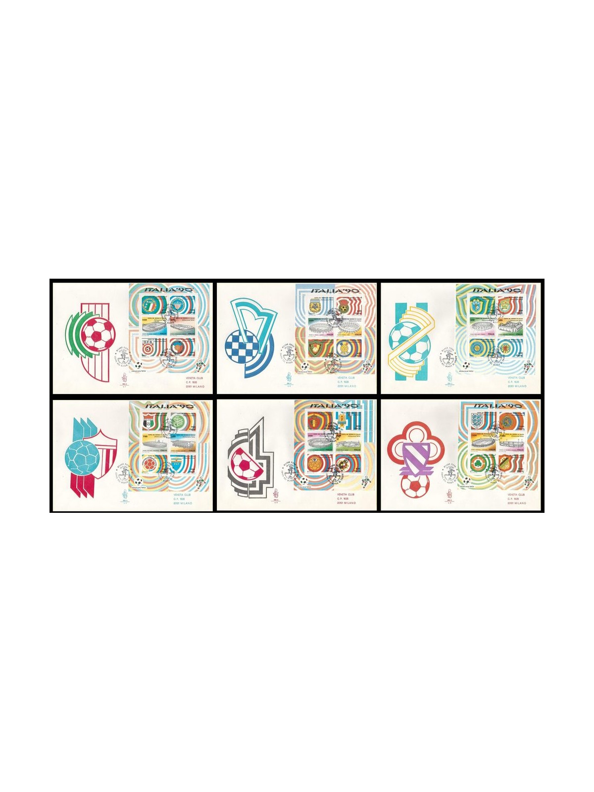 ITALIA 1990 FDC (Venetia) Mondiali di calcio BF