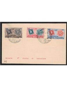 FDC TRIESTE A 1951 Centenary of Sardinian Stamps (collected)