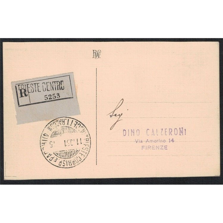 FDC TRIESTE A 1951 Centenario Francobolli Sardi (racc)