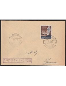 FDC TRIESTE A 1952 Mostra del francobollo sportivo