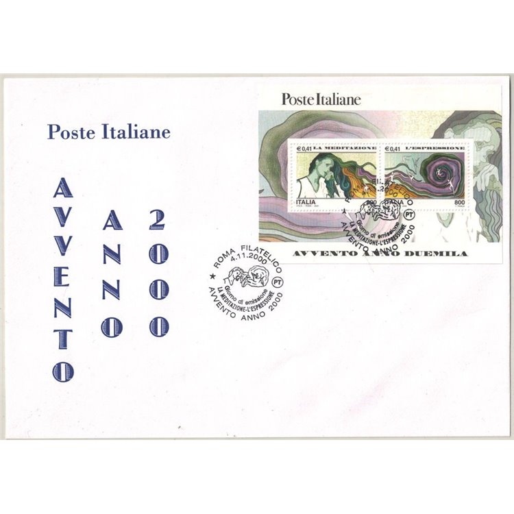 ITALIA 2000 FDC La Meditazione e l'Espressione