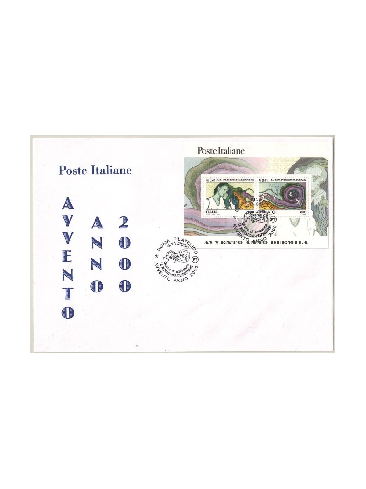 ITALIA 2000 FDC La Meditazione e l'Espressione