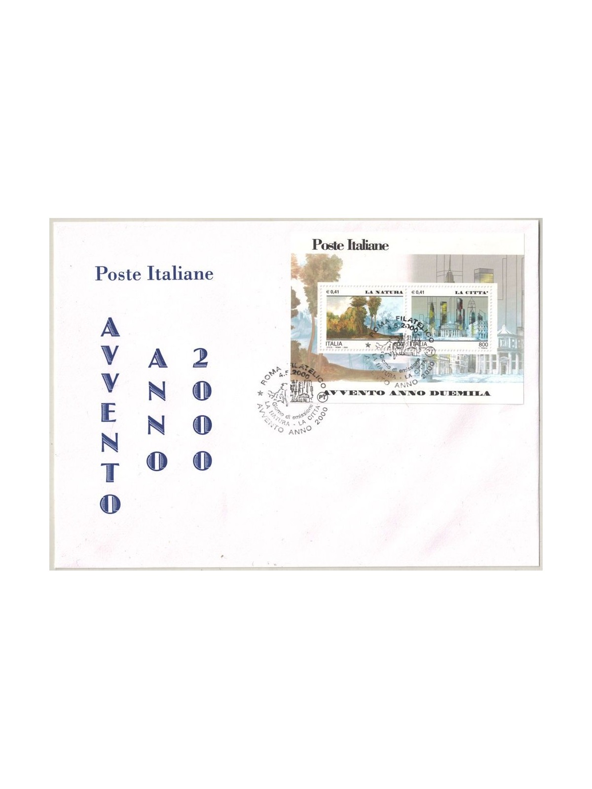 ITALY 2000 FDC Nature and the city