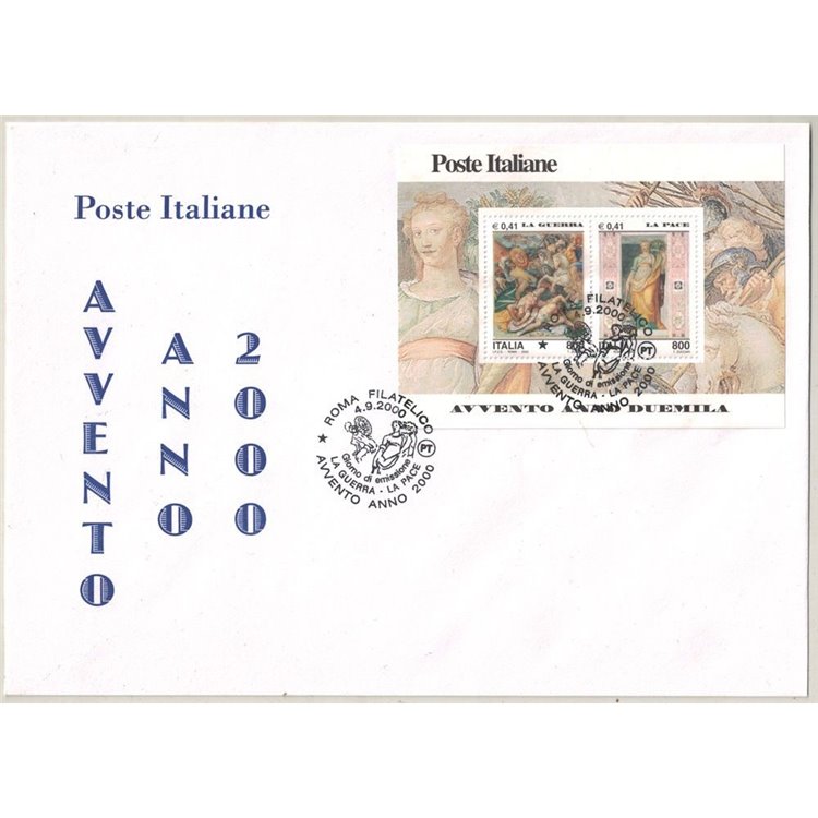 ITALIA 2000 FDC La Guerra e la Pace