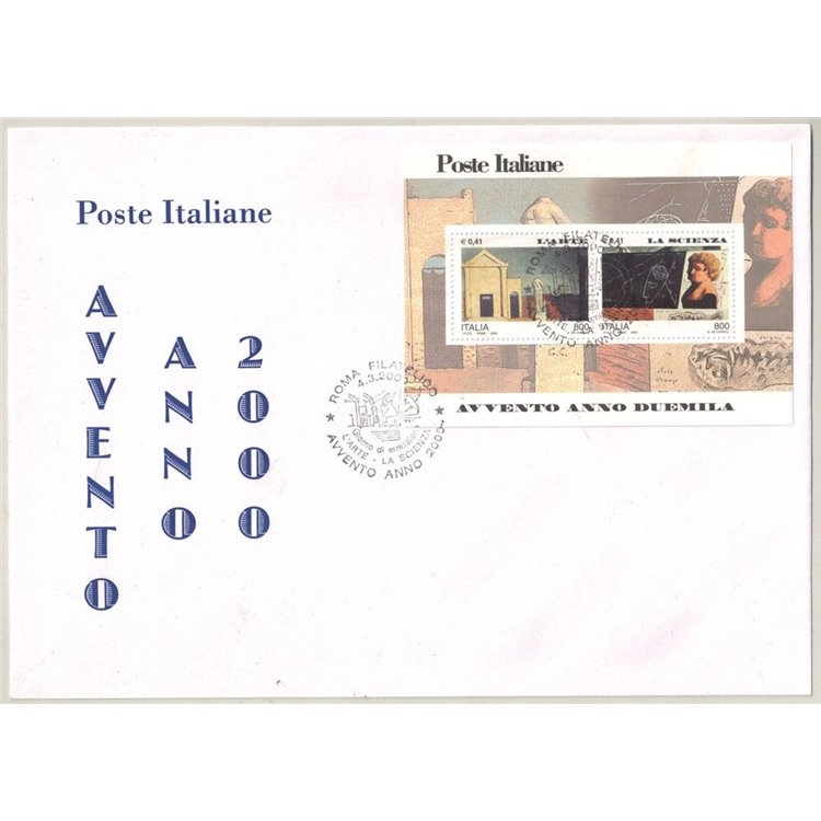 ITALY 2000 FDC Art and Science