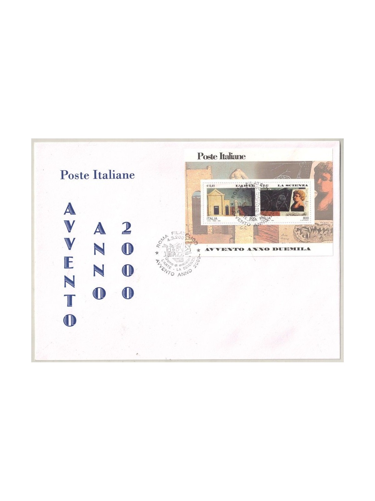 ITALIA 2000 FDC L'Arte e la Scienza
