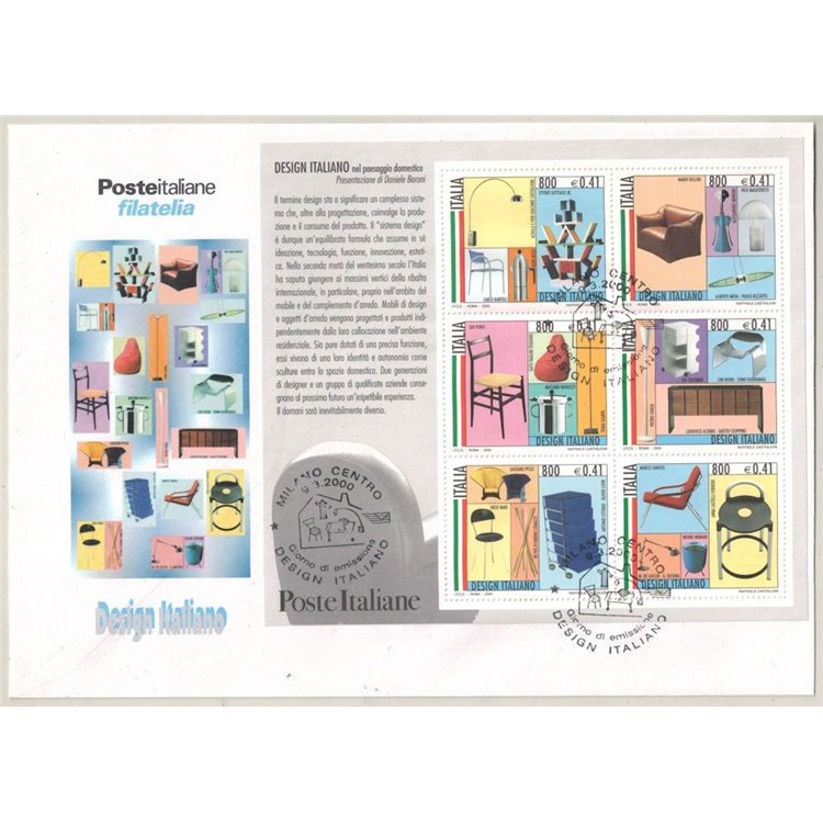 ITALIA 2000 FDC Design italiano
