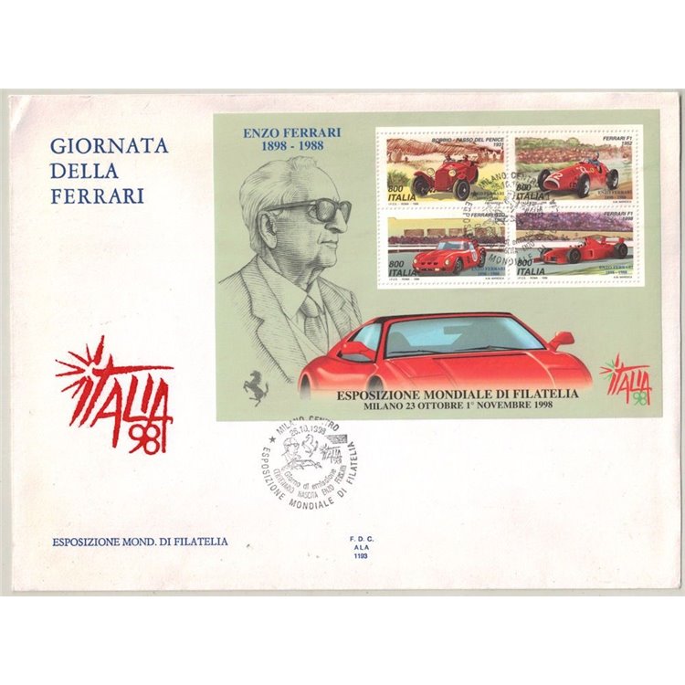 ITALIA 1998 FDC (Ala) Giornata della Ferrari BF