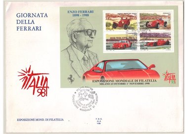 ITALIA 1998 FDC (Ala) Giornata della Ferrari BF
