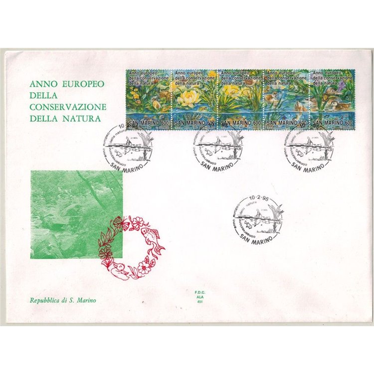 SAN MARINO 1995 FDC (Wing) Nature Conservation