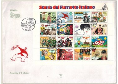 SAN MARINO 1997 FDC (Ala) Storia del fumetto italiano BF