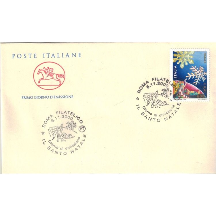 FDC ITALIA 2000 Natale laico 1 Busta Cavallino