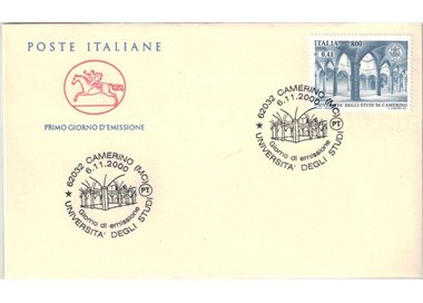 FDC ITALY 2000 University of Camerino 1 Cavallino Envelope