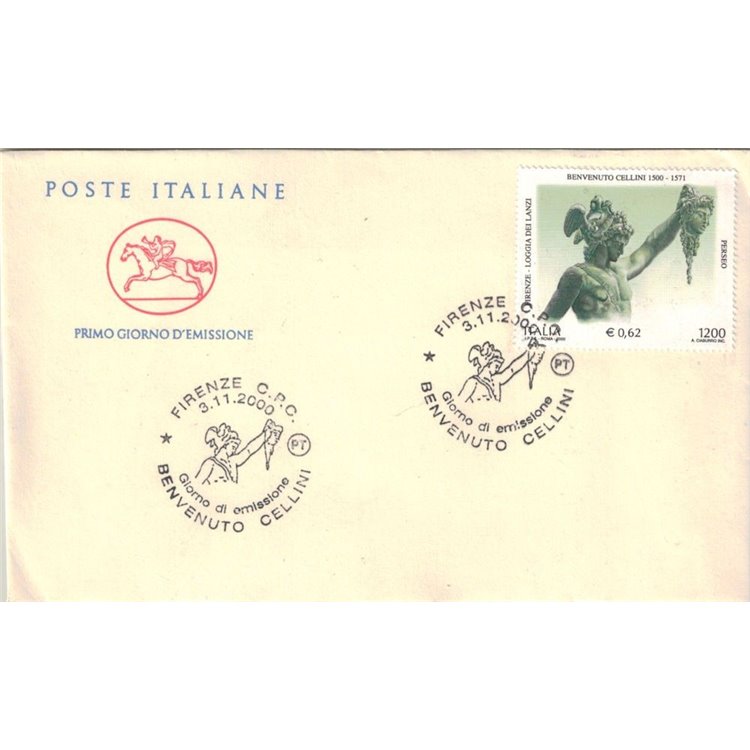 FDC ITALIA 2000 Benvenuto Cellini 1 Busta Cavallino