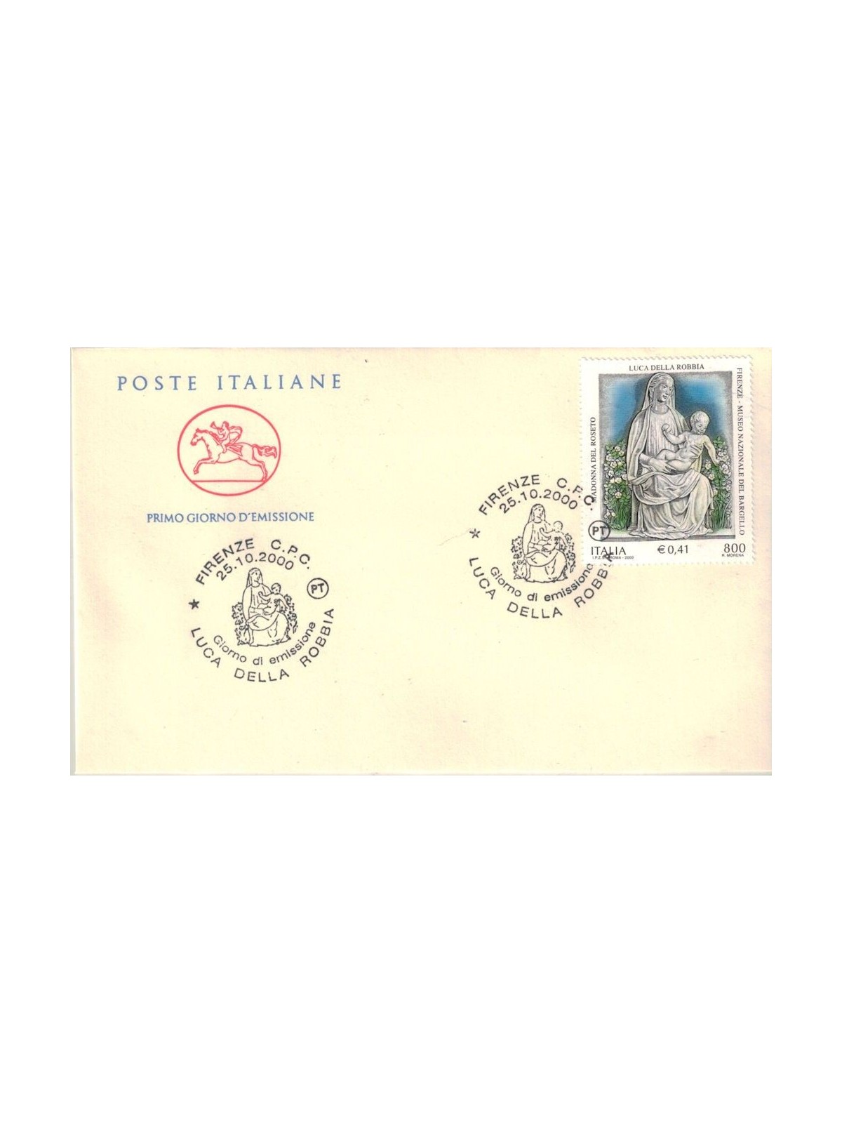 FDC ITALY 2000 Luca della Robbia 1 Envelope Cavallino