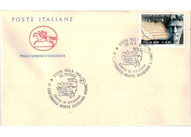 FDC ITALIA 2000 Giordano Bruno 1 Busta Cavallino (Nola)