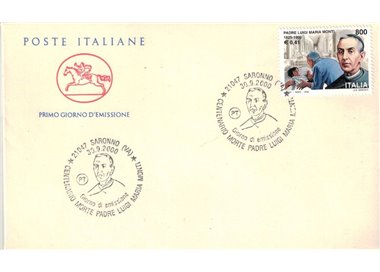 FDC ITALY 2000 Father Luigi Maria Monti 1 Cavallino Envelope