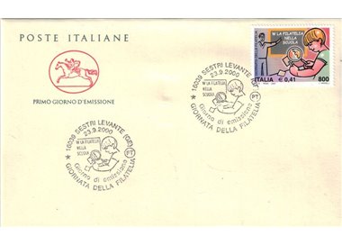 FDC ITALY 2000 Philately Day 1 Cover Cavallino (Sestri Levante)