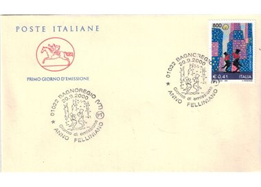 FDC ITALIA 2000 Anno felliniano 1 Busta Cavallino