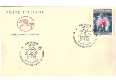 FDC ITALIA 2000 Transplant Society 1 Cavallino Envelope